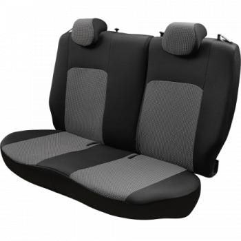 5 399 р. Комплект чехлов для сидений (РЗС 40/60 2П Жаккард) Дублин Lord Autofashion Hyundai Accent 2 LC седан дорестайлинг (ТагАЗ) (1999-2012) (черный, вставка Зигзаг серая)  с доставкой в г. Вологда. Увеличить фотографию 5