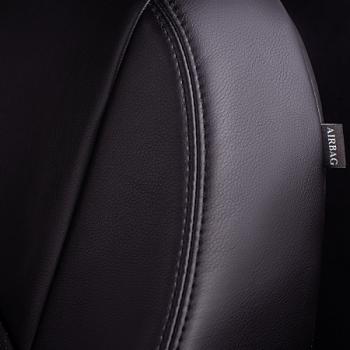 6 799 р. Комплект чехлов для сидений (РЗС 60/40 3П Илана+Орегон) ТУРИН СТ Lord Autofashion Nissan Tiida 1 седан C11 рестайлинг (2010-2014) (черный, вставка черная, строчка черная)  с доставкой в г. Вологда. Увеличить фотографию 8