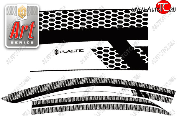 2 299 р. Дефлектора окон CA-Plastic  Toyota Premio  T260 (2007-2016) дорестайлинг, 1-ый рестайлинг (серия Art черная)  с доставкой в г. Вологда