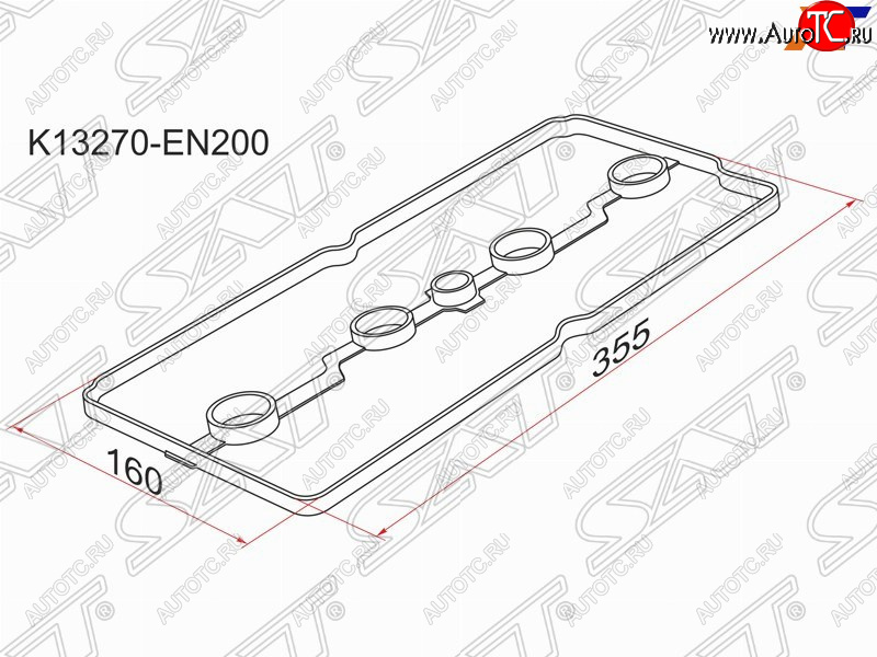 329 р. Прокладка клапанной крышки (MR18DE, MR20DE) SAT  Nissan Serena  2 - X-trail  1 T30  с доставкой в г. Вологда