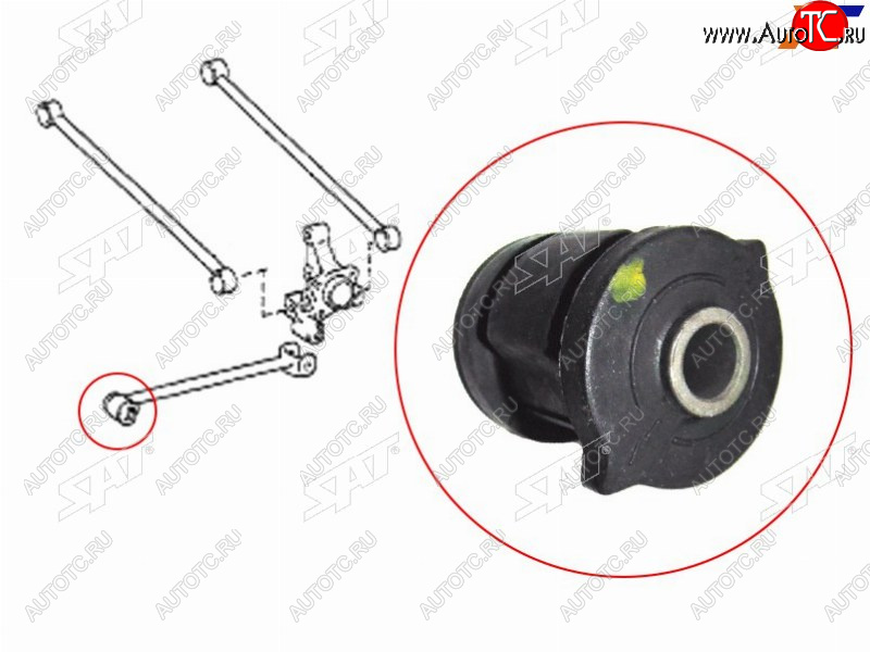 241 р. Сайлентблок задней продольной тяги TOYOTA CALDINACARINACORONACOROLLACAMRYMARK2 QUALIS 4WD 91-01 SAT ST-48725-12460  с доставкой в г. Вологда