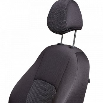7 299 р. Комплект чехлов для сидений (РЗС 40/60 2Г жаккард) Дублин Lord Autofashion Chevrolet Cobalt седан дорестайлинг (2011-2016) (черный, вставка Ёж Белая, строчка черная)  с доставкой в г. Вологда. Увеличить фотографию 5