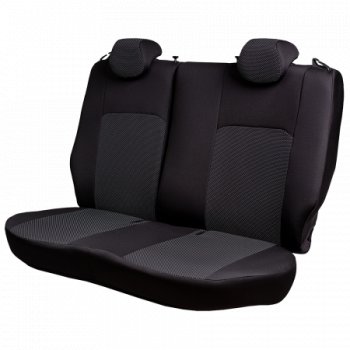 7 299 р. Комплект чехлов для сидений (РЗС 40/60 2Г жаккард) Дублин Lord Autofashion Chevrolet Cobalt седан дорестайлинг (2011-2016) (черный, вставка Ёж Белая, строчка черная)  с доставкой в г. Вологда. Увеличить фотографию 6
