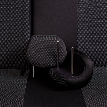 7 299 р. Комплект чехлов для сидений (РЗС 40/60 2Г жаккард) Дублин Lord Autofashion Chevrolet Cobalt седан дорестайлинг (2011-2016) (черный, вставка Ёж Белая, строчка черная)  с доставкой в г. Вологда. Увеличить фотографию 7