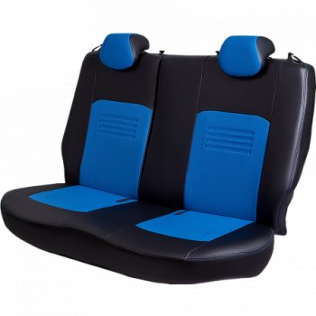 8 549 р. Комплект чехлов для сидений (РЗС 40/60 2Г Илана+Орегон) ТУРИН Lord Autofashion Chevrolet Cobalt седан дорестайлинг (2011-2016) (черный, вставка синяя, строчка синяя)  с доставкой в г. Вологда. Увеличить фотографию 5