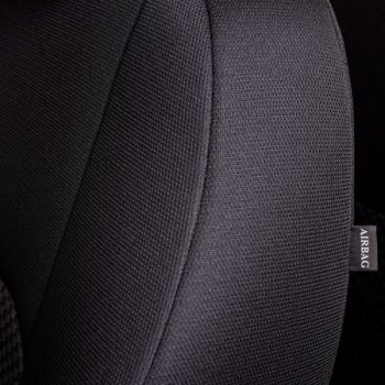 6 799 р. Комплект чехлов для сидений (РЗС 60/40 2П+1Г жаккард) Дублин Lord Autofashion Chevrolet Cruze J300 седан рестайлинг (2012-2015) (черный, вставка Стежок серая, строчка черная)  с доставкой в г. Вологда. Увеличить фотографию 3