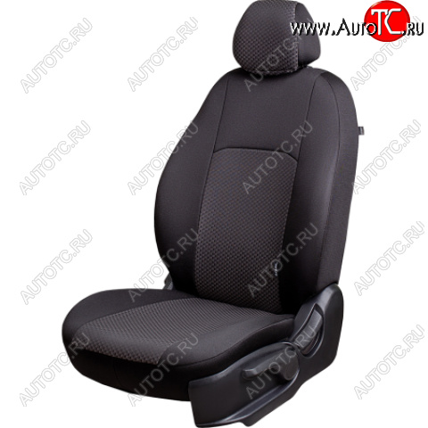 6 799 р. Комплект чехлов для сидений (РЗС 60/40 2П+1Г жаккард) Дублин Lord Autofashion Chevrolet Cruze J300 седан рестайлинг (2012-2015) (черный, вставка Стежок серая, строчка черная)  с доставкой в г. Вологда