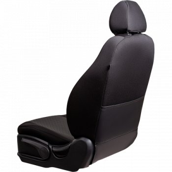 6 799 р. Комплект чехлов для сидений (РЗС 60/40 2П+1Г жаккард) Дублин Lord Autofashion Chevrolet Cruze J300 седан рестайлинг (2012-2015) (черный, вставка Стежок серая, строчка черная)  с доставкой в г. Вологда. Увеличить фотографию 4