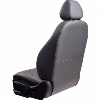 8 549 р. Комплект чехлов для сидений (ЦЗС Илана и Орегон) ТУРИН СТ Lord Autofashion Daewoo Matiz M150 рестайлинг (2000-2016) (черный, вставка серая, строчка серая)  с доставкой в г. Вологда. Увеличить фотографию 3