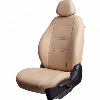 18 099 р. Чехлы для сидений (РЗС60/40, Экокожа ОРЕГОН) Турин-2 ромб Lord Auto CITROEN C4  дорестайлинг, хэтчбэк 5 дв. (2004-2008) (бежевый)  с доставкой в г. Вологда. Увеличить фотографию 2