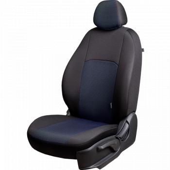 5 399 р. Чехлы для сидений (РЗСиС6040, ЖАККАРД) ДУБЛИН Lord Auto Ford Focus 3 универсал дорестайлинг (2010-2015) (черный/синий)  с доставкой в г. Вологда. Увеличить фотографию 2