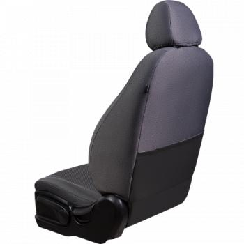 5 799 р. Комплект чехлов для сидений (РЗС 60/40 2Г Жаккард) Дублин Lord Autofashion Hyundai Solaris RBr седан рестайлинг (2014-2017) (серый, вставка Сеул серая)  с доставкой в г. Вологда. Увеличить фотографию 3