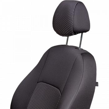 7 349 р. Комплект чехлов для сидений (РЗС 40/60 3Г Жаккард) Дублин Lord Autofashion KIA Ceed 1 ED рестайлинг, хэтчбэк 5 дв. (2010-2012) (черный, вставка Стежок серая)  с доставкой в г. Вологда. Увеличить фотографию 5