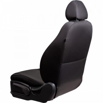 7 349 р. Комплект чехлов для сидений (РЗС 40/60 3Г Жаккард) Дублин Lord Autofashion KIA Ceed 1 ED рестайлинг, хэтчбэк 5 дв. (2010-2012) (черный, вставка Стежок серая)  с доставкой в г. Вологда. Увеличить фотографию 6