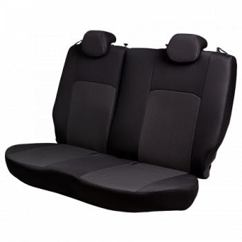 7 349 р. Комплект чехлов для сидений (РЗС 40/60 3Г Жаккард) Дублин Lord Autofashion KIA Ceed 1 ED рестайлинг, хэтчбэк 5 дв. (2010-2012) (черный, вставка Стежок серая)  с доставкой в г. Вологда. Увеличить фотографию 7