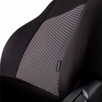 7 249 р. Комплект чехлов для сидений (7 мест Жаккард) Дублин Lord Autofashion ГАЗ Соболь 2217 автобус дорестайлинг  (1998-2002) (черный, вставка Стежок серая)  с доставкой в г. Вологда. Увеличить фотографию 5