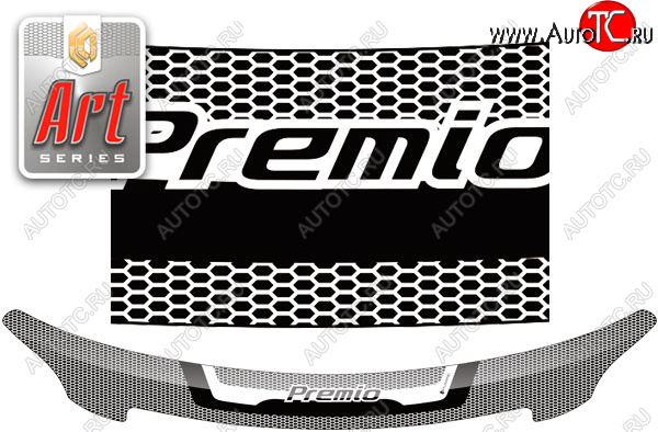 2 199 р. Дефлектор капота CA-Plastic  Toyota Premio  T260 (2007-2016) дорестайлинг, 1-ый рестайлинг (серия ART графит)  с доставкой в г. Вологда
