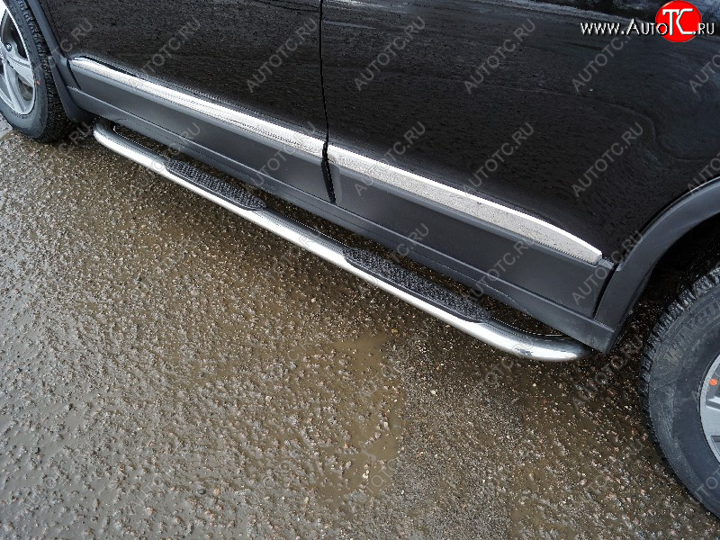 34 749 р. Пороги овальные гнутые с накладкой 75х42 мм ТСС Тюнинг Haval M6 (2021-2025) (серые)  с доставкой в г. Вологда