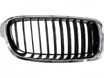F30 12- РЕШЕТКА РАДИАТОРА ЛЕВ (Китай) ХРОМ-ЧЕРН BODYPARTS bmf3012-102hb-l
