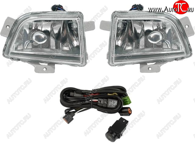 3 279 р. Комплект противотуманных фар (с кнопкой и проводкой) BodyParts  Chevrolet Aveo  T200 (2002-2008) хэтчбек 5 дв, седан  с доставкой в г. Вологда