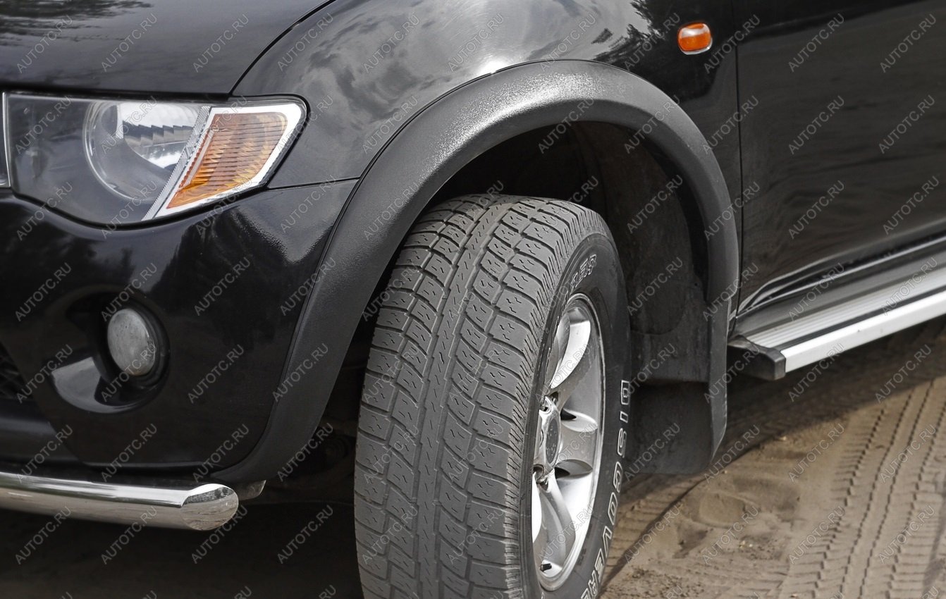 11 859 р. Расширители колесных арок (вынос 40 мм)(Single Cab, Club Cab) Русская Артель Mitsubishi L200 4  дорестайлинг (2006-2014) (глянец под покраску)  с доставкой в г. Вологда