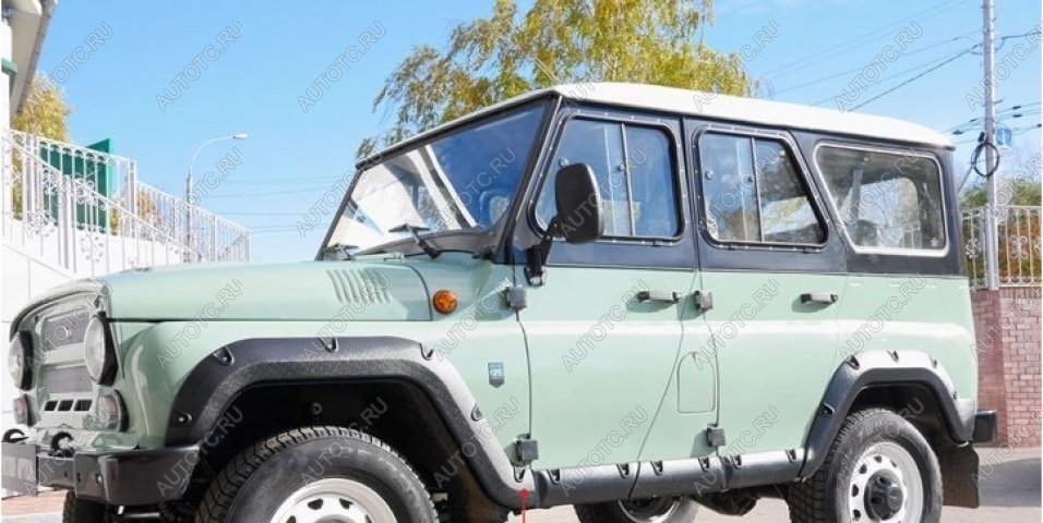 12 019 р. Расширители колесных арок с молдингами на двери Русская Артель Уаз 315195 Хантер (2003-2025) (глянец под покраску)  с доставкой в г. Вологда