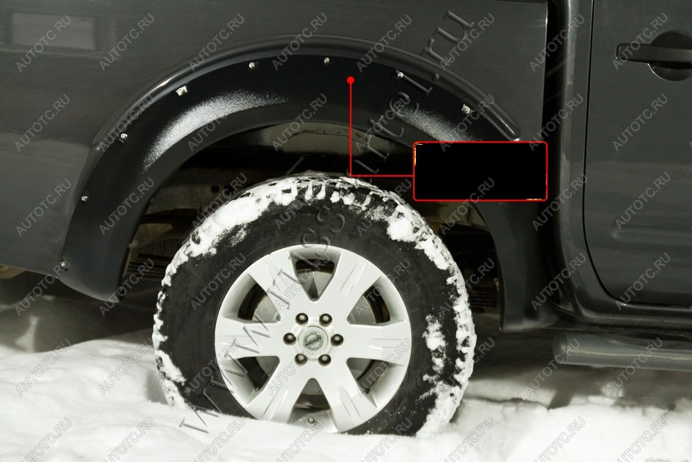 5 399 р. Расширители колесных арок (задний левый) Русская Артель Toyota Hilux AN120 дорестайлинг (2016-2020) (шагрень)  с доставкой в г. Вологда