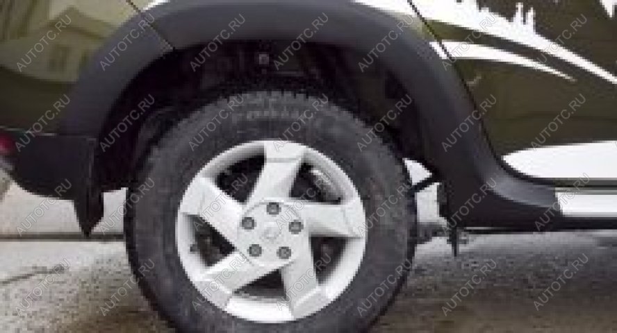 2 429 р. Расширители колесных арок (задний левый) Русская Артель Renault Duster HS рестайлинг (2015-2021) (шагрень)  с доставкой в г. Вологда
