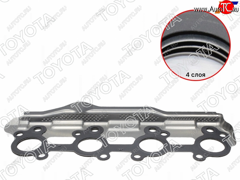 4 289 р. Прокладка выпускного коллектора TOYOTA LAND CRUISER 100,200 2UZFE 05- (правая) TOYOTA 17173-50030  с доставкой в г. Вологда