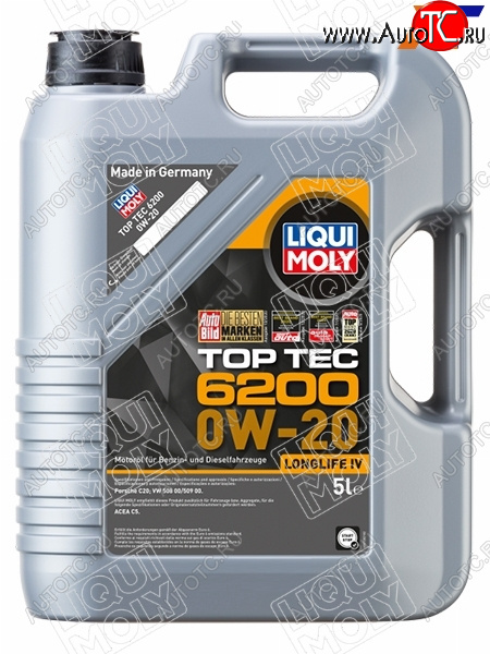 12 299 р. Масло моторное LIQUI MOLY Top Tec 6200 0W-20 C5 5л LIQUI MOLY 20789  с доставкой в г. Вологда