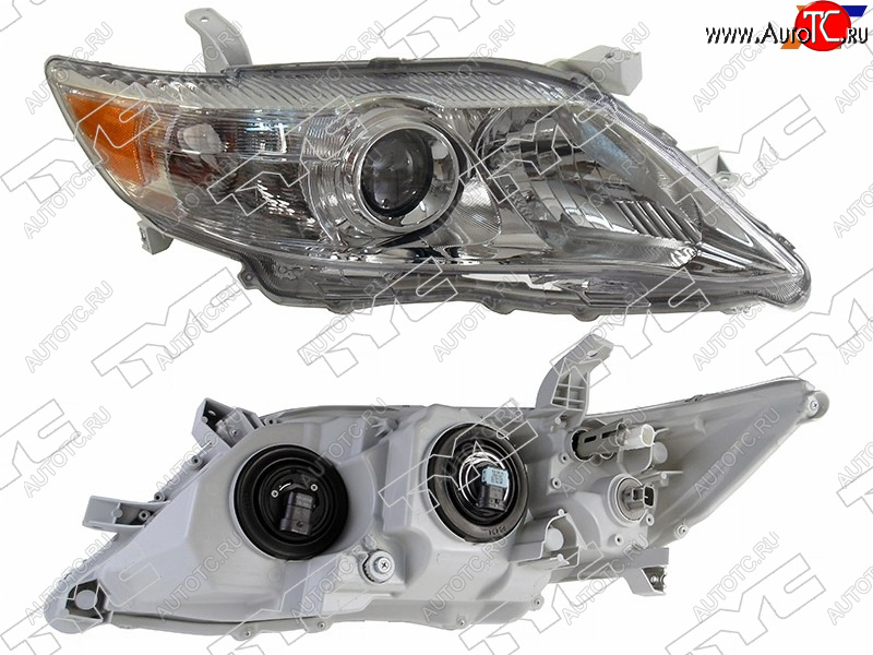 21 849 р. Фара правая (без корректора, темная, Евросвет) TYC Toyota Camry XV40 рестайлинг (2009-2011)  с доставкой в г. Вологда