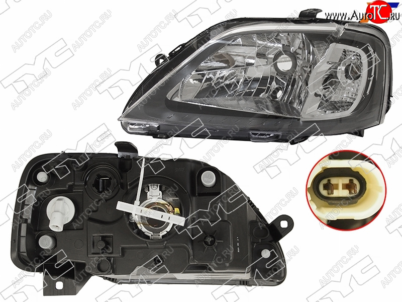 5 649 р. Фара левая (под корректор) TYC Renault Logan 1 дорестайлинг (2004-2010)  с доставкой в г. Вологда