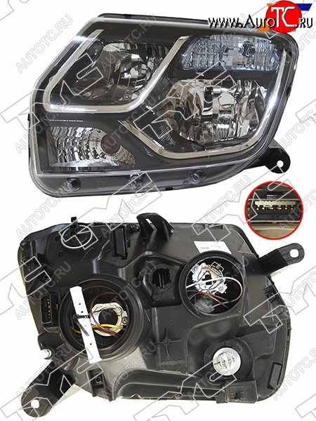 13 599 р. Фара левая (под электрокорректор) TYC Renault Duster HS рестайлинг (2015-2021)  с доставкой в г. Вологда