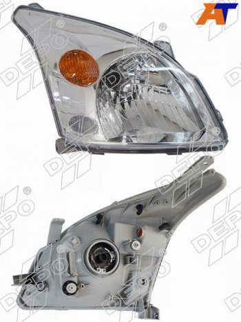 12 849 р. Фара Toyota Land Cruiser Prado (J120) 02-09 (Справа Галоген под электрокорректор) DEPO 212-11D7R-LD-EM  с доставкой в г. Вологда. Увеличить фотографию 1