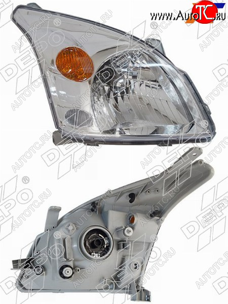12 849 р. Фара Toyota Land Cruiser Prado (J120) 02-09 (Справа Галоген под электрокорректор) DEPO 212-11D7R-LD-EM  с доставкой в г. Вологда