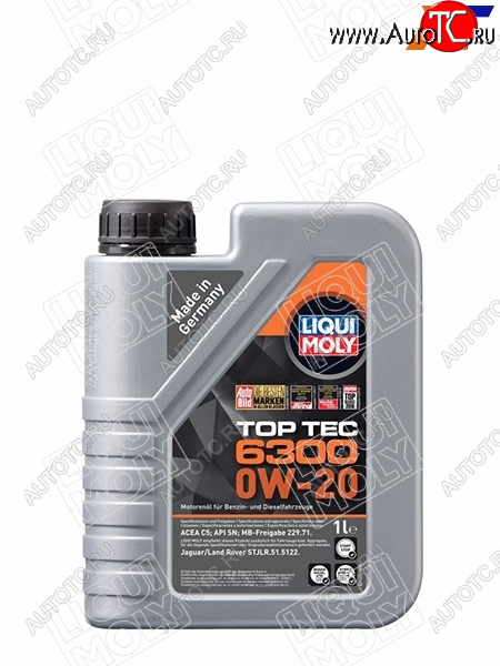 2 199 р. Масло моторное LIQUI MOLY Top Tec 6300 0W-20 SNC5 1л LIQUI MOLY 21216  с доставкой в г. Вологда