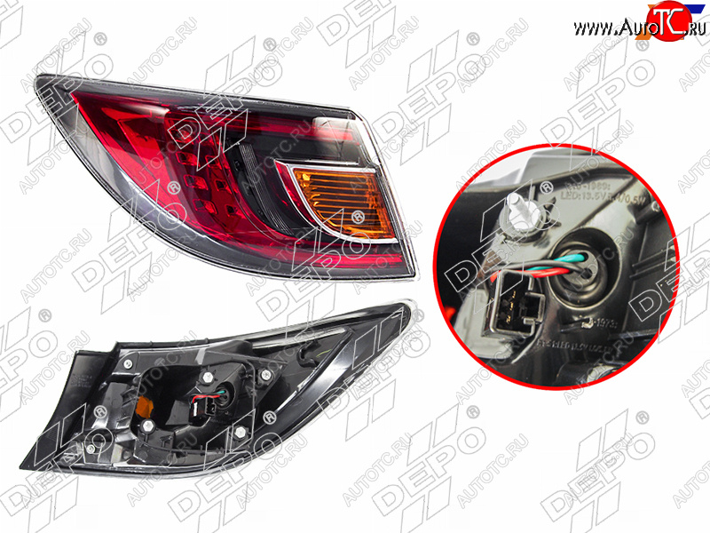 10 599 р. Фонарь задний Mazda 6 07-10  Atenza 07-09 (Слева 5D HBK4D SED) DEPO 216-1973L-UE  с доставкой в г. Вологда