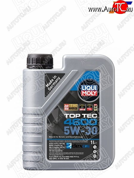 1 939 р. Масло моторное LIQUI MOLY Top Tec 4600 5W-30 SNC2C3 1л                                             LIQUI MOLY 2315  с доставкой в г. Вологда