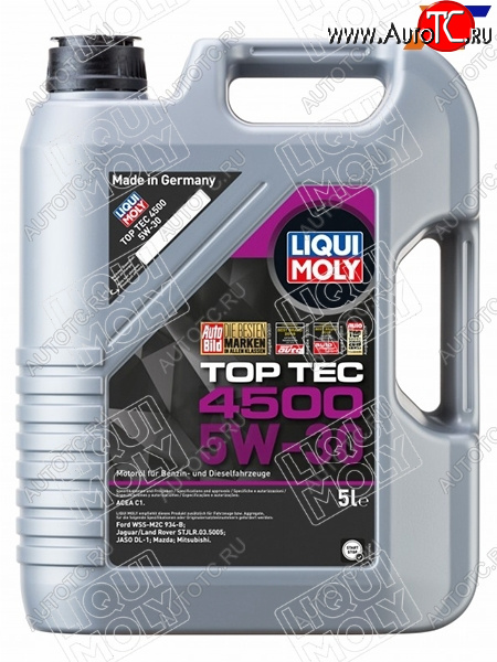 9 849 р. Масло моторное LIQUI MOLY Top Tec 4500 5W-30 C1DL-1 5л LIQUI MOLY 2318  с доставкой в г. Вологда
