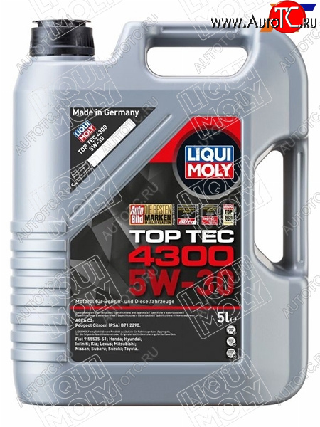 9 549 р. Масло моторное LIQUI MOLY Top Tec 4300 5W-30 C2 5л LIQUI MOLY 2324  с доставкой в г. Вологда