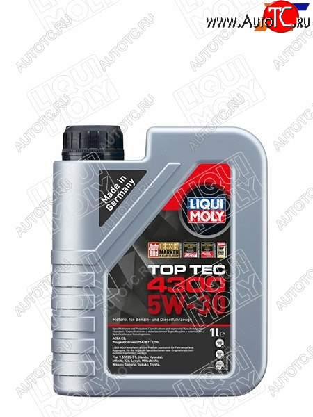 2 069 р. Масло моторное LIQUI MOLY Top Tec 4300 5W-30 C2 1л LIQUI MOLY 2323  с доставкой в г. Вологда