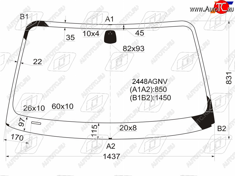 5 449 р. Стекло лобовое BMW 1-Series 04-13 FUYAO 2448AGNV  с доставкой в г. Вологда