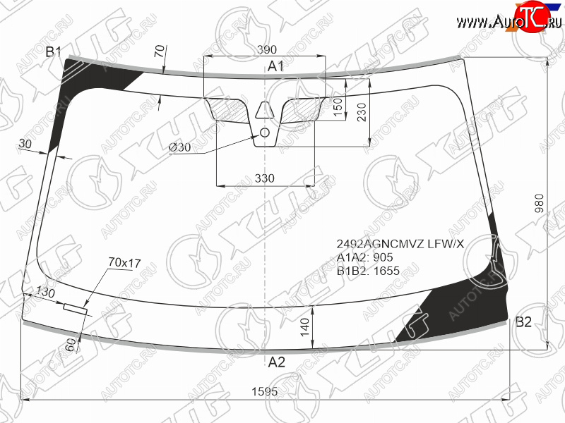 12 249 р. Стекло лобовое (Камера Датчик дождя Молдинг) BMW X5 18-  X7 18- XYG 2492AGNCMVZ LFW/X  с доставкой в г. Вологда