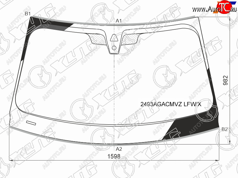 12 249 р. Стекло лобовое (Камера Датчик дождя Молдинг) BMW X5 18-  X7 18- XYG 2493AGACMVZ LFW/X  с доставкой в г. Вологда