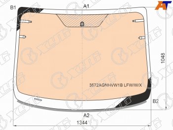 Стекло лобовое (Обогрев полный) Ford Fiesta 08-19 XYG 3572AGNHVW1B LFW/W/X