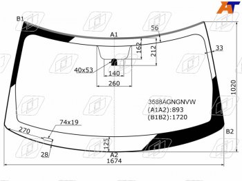 Стекло лобовое (Молдинг) Ford Explorer 10-19 FUYAO 3588AGNGNVW