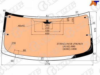 Стекло лобовое (Обогрев полный) Ford Transit 00-14 XYG 3739ACLHV1B LFW/W/X