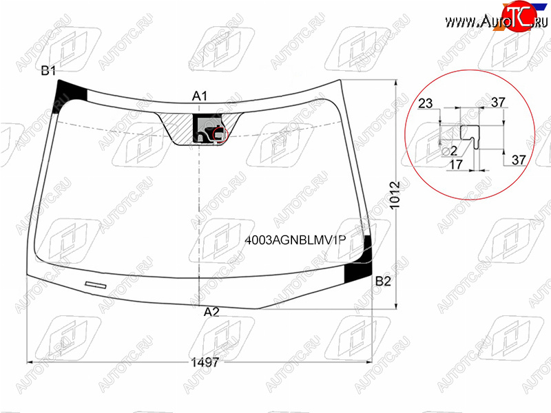 7 399 р. Стекло лобовое (Датчик дождя) Honda Accord 08-11  Acura TSX 08-14 FUYAO 4003AGNBLMV1P  с доставкой в г. Вологда