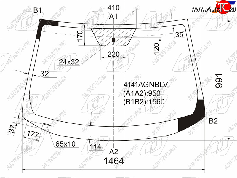 5 999 р. Стекло лобовое Hyundai ix35 09-15  Tucson 09-15 FUYAO 4141AGNBLV  с доставкой в г. Вологда