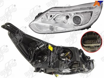 30 699 р. Фара FORD FOCUS III 11-15 LH под ксенон,ДХО, c корректором                                           DEPO 431-11A7LMLDHEM  с доставкой в г. Вологда. Увеличить фотографию 2